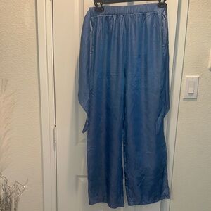 Blue Wide-Leg Pants